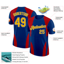 Load image into Gallery viewer, Custom US Navy Blue Gold Red-Black 3D Esports Performance T-Shirt