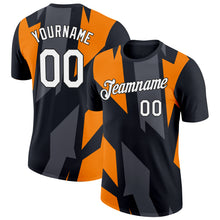 Load image into Gallery viewer, Custom Black Bay Orange-Steel Gray 3D Esports Performance T-Shirt