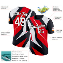 Load image into Gallery viewer, Custom Black White-Fire Red 3D Esports Performance T-Shirt