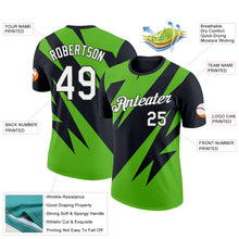 Load image into Gallery viewer, Custom Black White-Aurora Green 3D Esports Performance T-Shirt