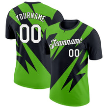 Load image into Gallery viewer, Custom Black White-Aurora Green 3D Esports Performance T-Shirt