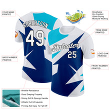 Load image into Gallery viewer, Custom White Lakes Blue US Navy Blue-Black 3D Esports Performance T-Shirt