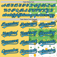 Load image into Gallery viewer, Custom Green Sky Blue Light Yellow-Black 3D St. Patrick's Day Shamrock Beer Authentic Baseball Jersey