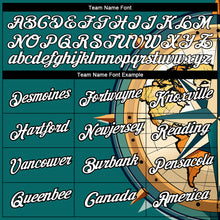 Load image into Gallery viewer, Custom Teal White-Black 3D Pattern Design Sailing Ship Compass Columbus Day Performance T-Shirt