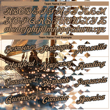 Load image into Gallery viewer, Custom White Old Gold-Black 3D Pattern Design Sailing Ship Columbus Day Performance T-Shirt