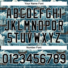 Load image into Gallery viewer, Custom Teal Black-White 3D Pattern Design Sailing Ship Columbus Day Performance T-Shirt