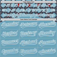 Load image into Gallery viewer, Custom Shadow Blue White 3D Pattern Design Father's Day Mustache Authentic Baseball Jersey