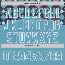 Load image into Gallery viewer, Custom Shadow Blue White 3D Pattern Design Father's Day Mustache Authentic Baseball Jersey