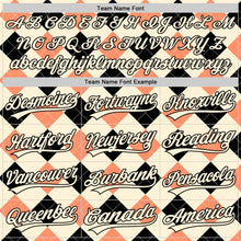 Load image into Gallery viewer, Custom Cream Black 3D Pattern Design Father's Day Mustache Authentic Baseball Jersey