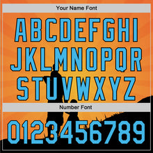 Load image into Gallery viewer, Custom Bay Orange Sky Blue-Black 3D Pattern Design Father's Day Family Love Authentic Baseball Jersey