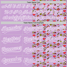 Load image into Gallery viewer, Custom Light Purple White 3D Pattern Design Father's Day Family Love Authentic Baseball Jersey