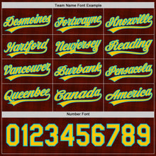 Load image into Gallery viewer, Custom Brown Yellow-Lakes Blue 3D Pattern Design Father's Day King Crown Authentic Baseball Jersey