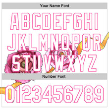 Load image into Gallery viewer, Custom White Pink 3D Pattern Design Mother's Day Flower Authentic Baseball Jersey