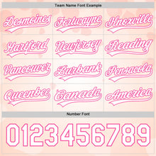 Load image into Gallery viewer, Custom Cream White-Pink 3D Pattern Design Mother's Day Family Love Authentic Baseball Jersey