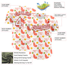 Load image into Gallery viewer, Custom White Red 3D Pattern Design Mother's Day Love Authentic Baseball Jersey