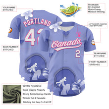 Load image into Gallery viewer, Custom Light Purple White-Pink 3D Pattern Design Mother's Day Family Love Authentic Baseball Jersey