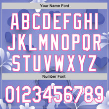 Load image into Gallery viewer, Custom Light Purple White-Pink 3D Pattern Design Mother's Day Family Love Authentic Baseball Jersey