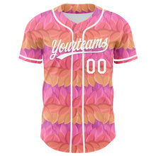 Load image into Gallery viewer, Custom Pink White-Purple 3D Pattern Design Mother's Day Flower Authentic Baseball Jersey