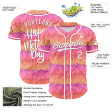 Load image into Gallery viewer, Custom Pink White-Purple 3D Pattern Design Mother's Day Flower Authentic Baseball Jersey