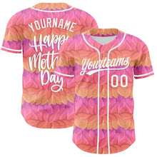 Load image into Gallery viewer, Custom Pink White-Purple 3D Pattern Design Mother's Day Flower Authentic Baseball Jersey