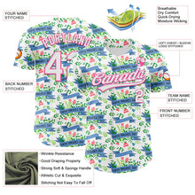 Load image into Gallery viewer, Custom White Pink 3D Pattern Design Mother's Day Flower Authentic Baseball Jersey