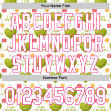 Load image into Gallery viewer, Custom White Pink 3D Pattern Design Mother's Day Love Authentic Baseball Jersey