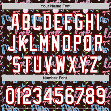 Load image into Gallery viewer, Custom Brown White-Red 3D Pattern Design Mother's Day Love Authentic Baseball Jersey