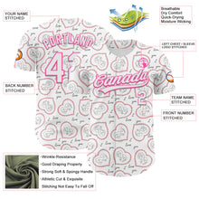 Load image into Gallery viewer, Custom White Pink 3D Pattern Design Mother's Day Love Authentic Baseball Jersey