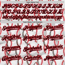 Load image into Gallery viewer, Custom White Black-Fire Red Comic Doodle Ballgame 3D Pattern Design Authentic Baseball Jersey