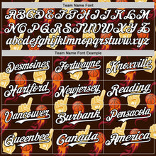 Load image into Gallery viewer, Custom Brown White-Black Comic Doodle Ballgame 3D Pattern Design Authentic Baseball Jersey