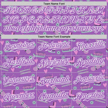 Load image into Gallery viewer, Custom Medium Purple White Comic Doodle Ballgame 3D Pattern Design Authentic Baseball Jersey