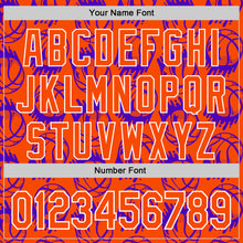 Load image into Gallery viewer, Custom Orange White Comic Doodle Ballgame 3D Pattern Design Authentic Baseball Jersey