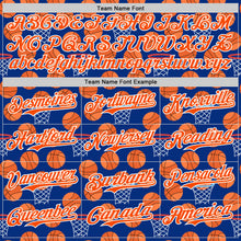 Load image into Gallery viewer, Custom Royal Orange-White Comic Doodle Ballgame 3D Pattern Design Authentic Baseball Jersey