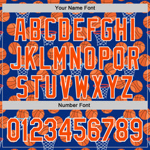 Load image into Gallery viewer, Custom Royal Orange-White Comic Doodle Ballgame 3D Pattern Design Authentic Baseball Jersey