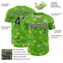 Load image into Gallery viewer, Custom Aurora Green Black-White Comic Doodle Ballgame 3D Pattern Design Authentic Baseball Jersey