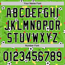 Load image into Gallery viewer, Custom Aurora Green Black-White Comic Doodle Ballgame 3D Pattern Design Authentic Baseball Jersey