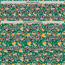 Load image into Gallery viewer, Custom Kelly Green Black-White Comic Doodle Ballgame 3D Pattern Design Authentic Baseball Jersey