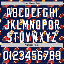 Load image into Gallery viewer, Custom Navy White Comic Doodle Ballgame 3D Pattern Design Authentic Baseball Jersey