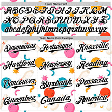 Load image into Gallery viewer, Custom White Black Comic Doodle Ballgame 3D Pattern Design Authentic Baseball Jersey