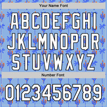 Load image into Gallery viewer, Custom Light Blue White-Black 3D Hawaii Tropical Palm Tree And Cactus Authentic Baseball Jersey