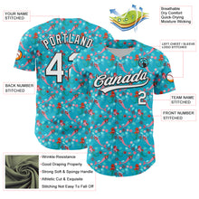 Load image into Gallery viewer, Custom Lakes Blue White-Black 3D Hawaii Ocean Creature Authentic Baseball Jersey