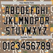 Load image into Gallery viewer, Custom Brown Black-White 3D Hawaii Flower And Fruit Pineapple Authentic Baseball Jersey