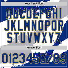 Load image into Gallery viewer, Custom Royal Gray Old Gold-Red 3D El Salvador El Salvadoran Flag Authentic Baseball Jersey