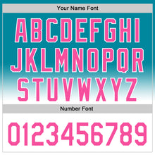 Load image into Gallery viewer, Custom Teal Pink-White 3D Pattern Design Gradient Mother's Day Family Love Authentic Baseball Jersey
