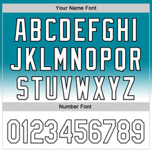 Load image into Gallery viewer, Custom Teal White-Black 3D Pattern Design Gradient Mother's Day Flower Authentic Baseball Jersey