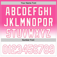 Load image into Gallery viewer, Custom Pink White-Neon Pink 3D Pattern Design Gradient Mother's Day Family Love Authentic Baseball Jersey