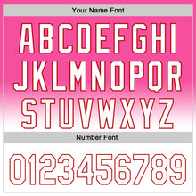 Load image into Gallery viewer, Custom Pink White-Red 3D Pattern Design Gradient Mother's Day Family Love Authentic Baseball Jersey