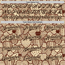 Load image into Gallery viewer, Custom Cream Brown 3D Pattern Design Foodie Food Snack Heart Chocolate Authentic Baseball Jersey