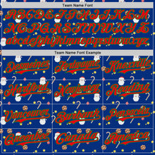 Load image into Gallery viewer, Custom Royal Fire Red-Grass Green 3D Pattern Design Christmas Foodie Food Snack Chocolate Cookie Candy Cane Authentic Baseball Jersey