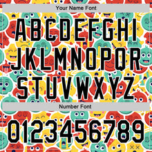 Load image into Gallery viewer, Custom White Black 3D Pattern Design Funny Cartoon Emoji Face Authentic Baseball Jersey